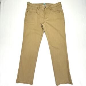 Tommy Bahama Mens 36x30 Chino Pants Tan Flat Front Stretch Cotton Tencel Blend